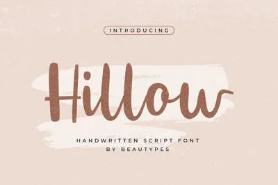 Hillow Script | A Handwritten Font