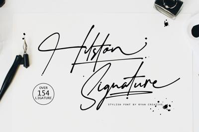 Hilston - Signature font script Free Download