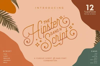 Hipster Style Script and Sans Typeface