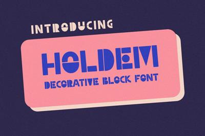 Holdem - Display Block Font Free Download