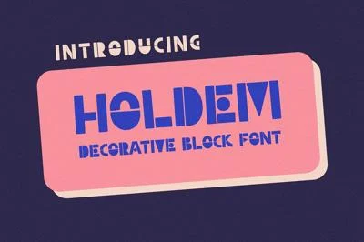 Holdem - Display Block Font