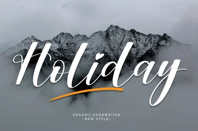 Holiday | Script font