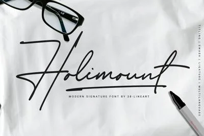 Holimount - Modern Signature Font