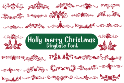 Holly Merry Christmas Font