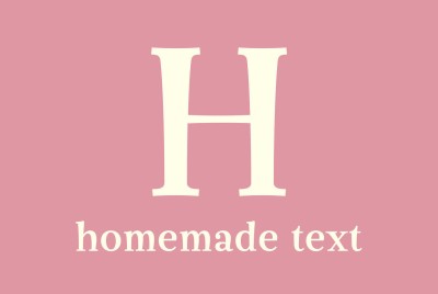 Homemade Text Font