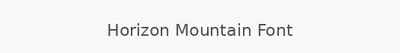 Horizon Mountain Font