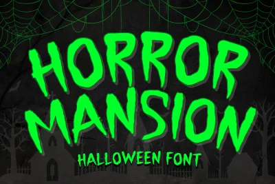 Horror Mansion is a Halloween Font