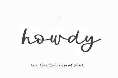 Howdy | Handwritten Script Font Free Download