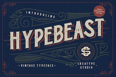 Hypebeast Vintage Advertisement Font Free Download