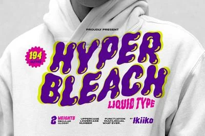 Hyper Bleach - Liquid Type Font