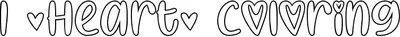 I Heart Coloring Font