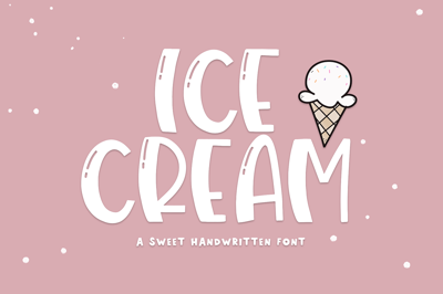 Ice Cream - A Fun Handwritten Font Free Download