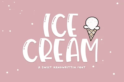 Ice Cream - A Fun Handwritten Font