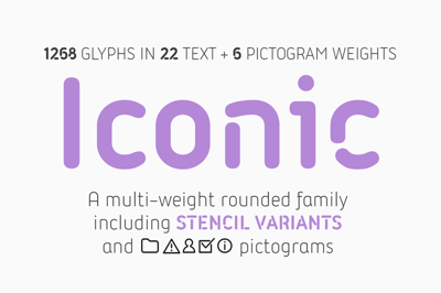 Iconic - 30 fonts Free Download