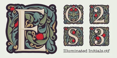 Illuminated Initials Font