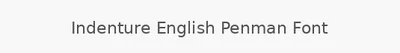 Indenture English Penman Font