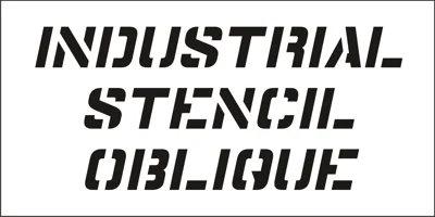 Industrial Stencil JNL Font