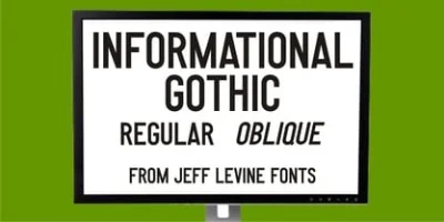 Informational Gothic JNL Font