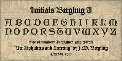 Initials Bergling A Font