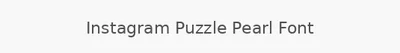 Instagram Puzzle Pearl Font