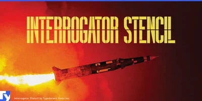 Interrogator Stencil Font