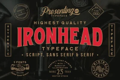 Ironhead Font Collection