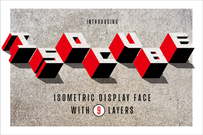 Isocube – Layered Isometric Font Free Download