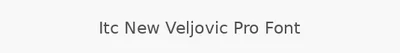 Itc New Veljovic Pro Font