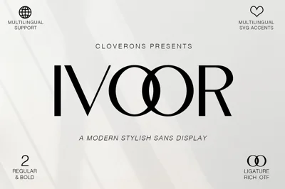 Ivoor - Classy Modern Sans Display Font