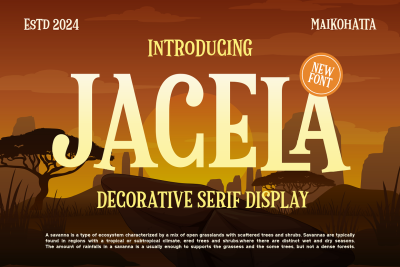 Jacela - Decorative Serif Display Font