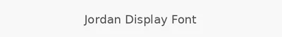 Jordan Display Font