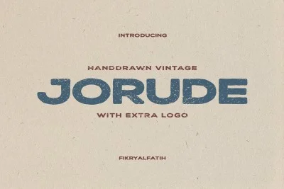 Jorude - Handdrawn Vintage Font