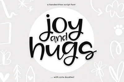 Joy & Hugs - Handwritten Script Font