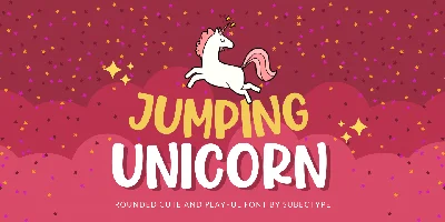 Jumping Unicorn Font