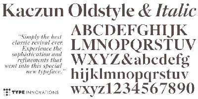 Kaczun Oldstyle Bold Free Download