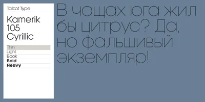 Kamerik 105 Cyrillic Font