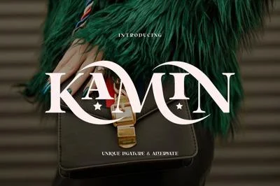 KAMIN UNIQUE LIGATURE SERIF TYPEFAC Font