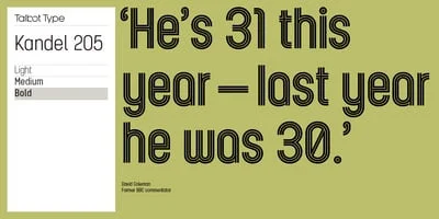 Kandel 205 Font