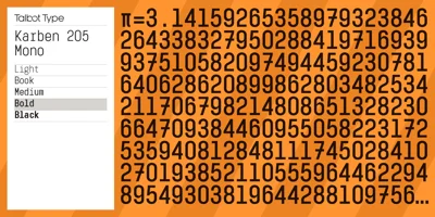 Karben 205 Mono Font