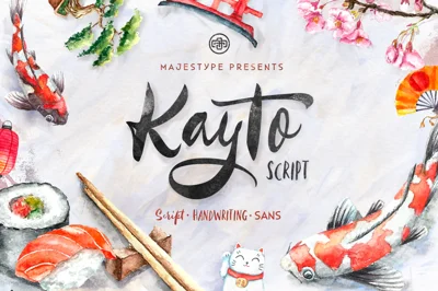 Kayto - Calligraphy Font Bundle