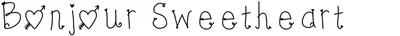 Kbbonjoursweetheart Font