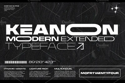 Keanon - Modern Extended Typeface
