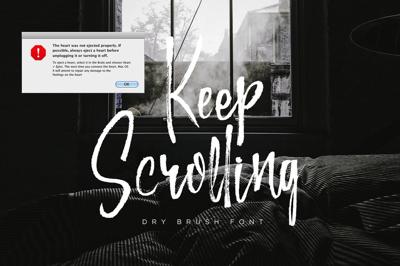 Keep Scrolling handwritten font Free Download