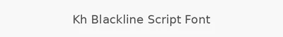 Kh Blackline Script Font