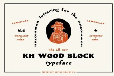 KH WOOD BLOCK Font