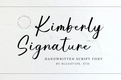 Kimberly Signature - Modern Font