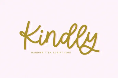 Kindly | Handwritten Script Font