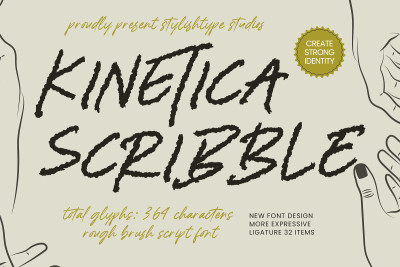 Kinetica Scribble Rough Brush Script Font