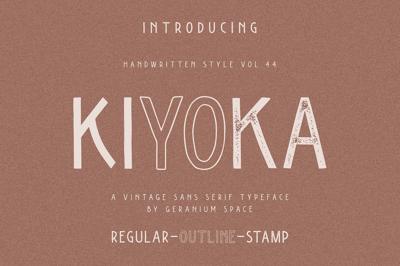 Kiyoka - A Vintage Sans Typeface Free Download