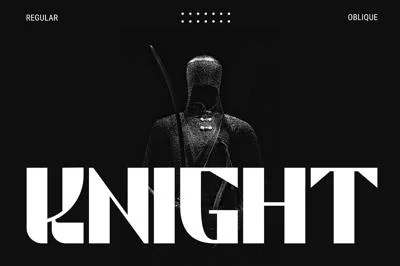 Knight | Display Regular + Oblique Font